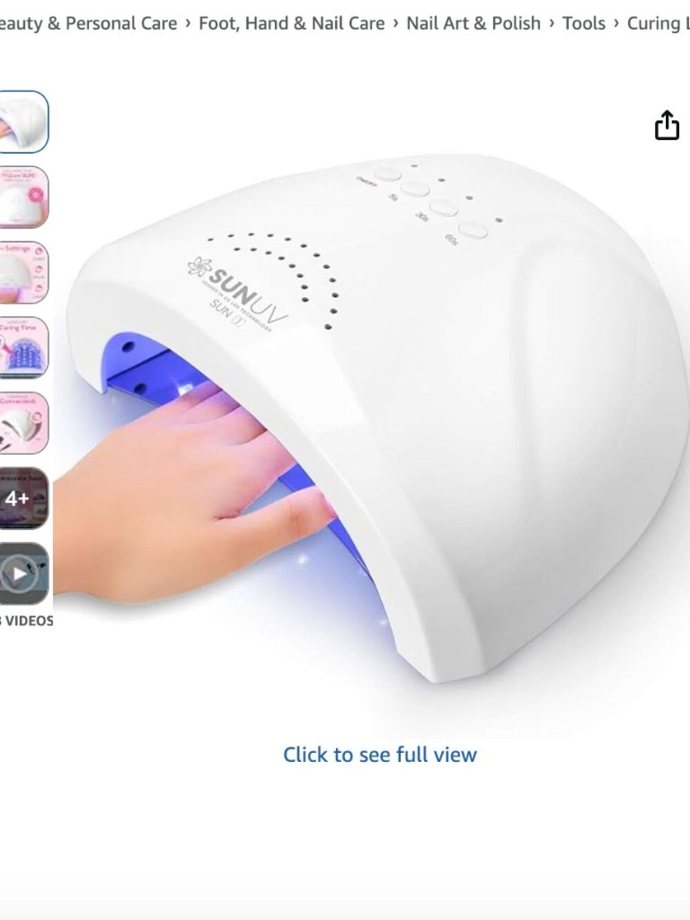 SUNUV UV LED Nail Lamp, UV Light for Gel Nail Polish Dryer